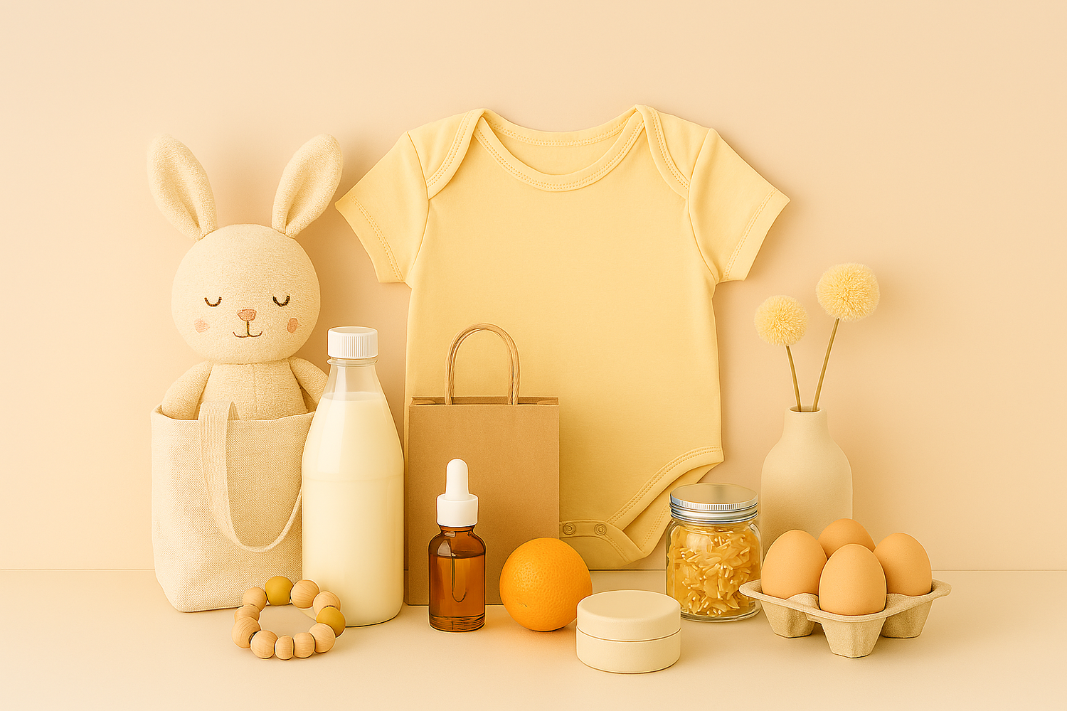 Baby and kids essentials including clothing, toys, and accessories