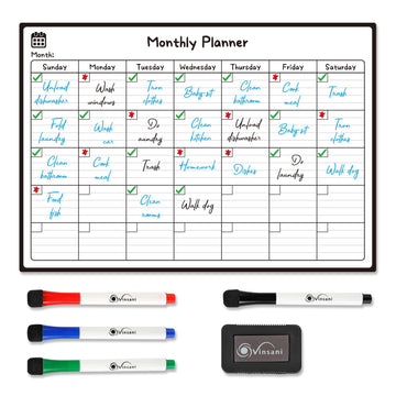 Vinsani Monthly Planner 4 Markers & Eraser 0000145