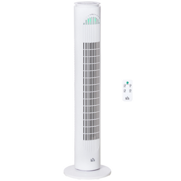 Tower Fan, 3 Speed 3 Mode, Timer, OscillationRemote  White Fan