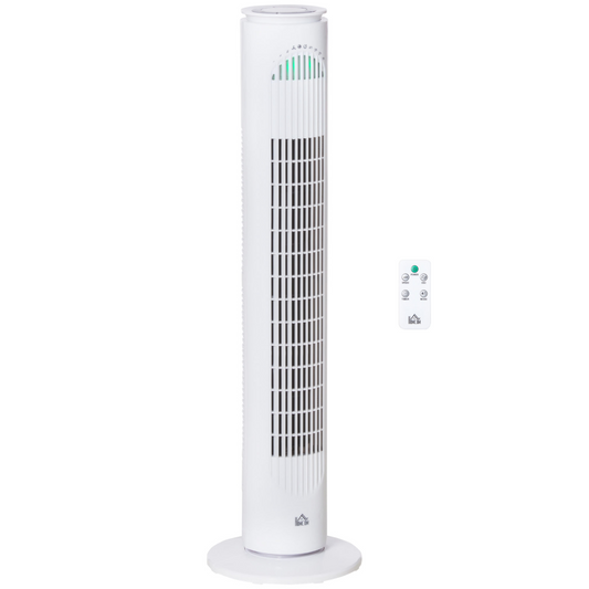 Tower Fan, 3 Speed 3 Mode, Timer, OscillationRemote  White Fan